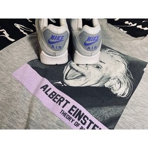 Size 7 grey and purple airmax 90s.